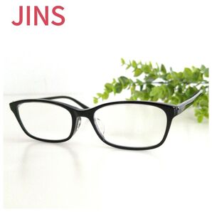 JINS ジンズ スクエア メガネ 眼鏡 ブラック 黒縁 定番 人気モデル 軽量