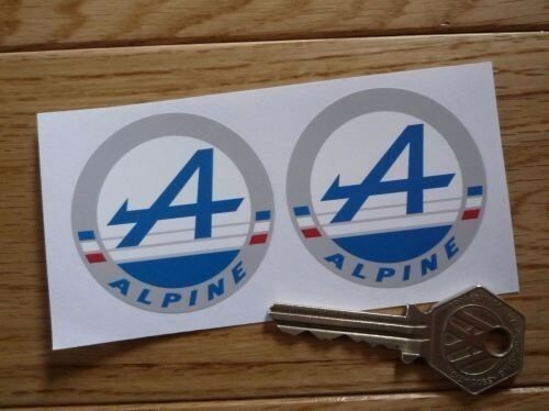 ◆送料無料◆ 海外 アルピーヌ ALPINE ルノー 50mm 2枚セット ステッカー