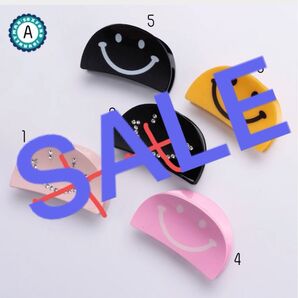 ニコちゃん\\ヘアークリップ/2個セット/新品\\ピンク色\\黒色\\SALE