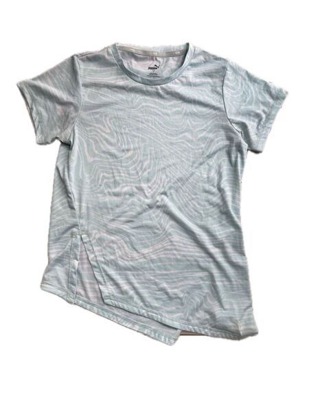 【PUMA】アシンメトリーTシャツブルー水色