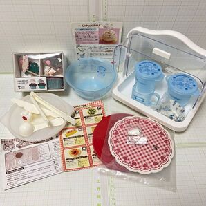 シナモンロールのカップケーキとクレープ作りキット、カップケーキセットと調味料ケース