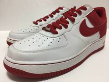 デッド 希少 新品 05年製 NIKE AIRFORCE 1 ナイキ エアフォースワン レザー 赤白 us10.5 JP28.5 正規品 ビンテージ_画像2