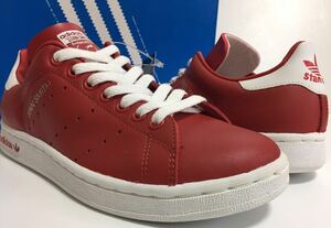  dead rare new goods 02 year made adidas stan smith Adidas Stansmith leather red white red box attaching us6.5 JP 24.5 Vintage 