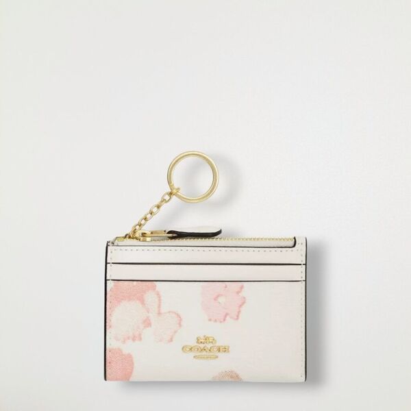 COACH コーチ ミニ スキニー ID ケース・フローラル プリント