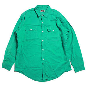 80's USA製JCPenny BIG MAC カラーシャンブレーシャツ (Ｌ) 緑系 80年代 旧タグ JCペニー ビッグマック