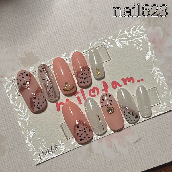 ネイルチップ ハンドメイド ニュアンス nuance マイカ③