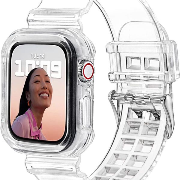 POLINK コンパチブル Apple Watch バンド クリアケース アップルウォッチ 保護ケース 透明