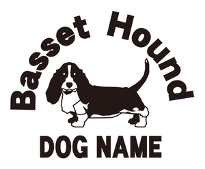 basset hound. sticker.. width . approximately 180mm!!
