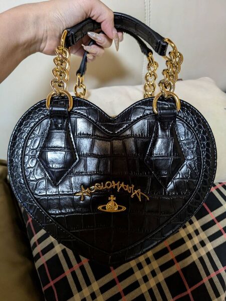 希少 ハンドバッグ ブラック バッグ Westwood レザー ヴィヴィアンウエストウッド 黒 Vivienne ハート バッグ