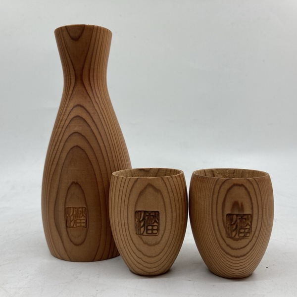 木製 とっくり 徳利 お猪口 お酒 アルコールグッズ ★K2549A
