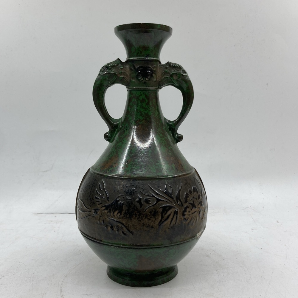 花器 蝋型 青銅製 47cm 工芸品