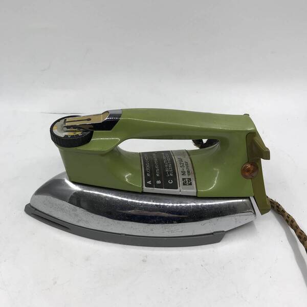 自動アイロン ナショナル NI-521AF グリーン 昭和レトロ 動作未確認★K2590Z