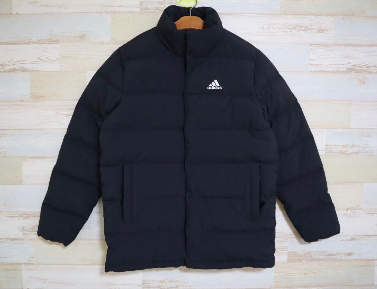 新品 定価23100円 Lサイズ adidas アディダス Helionic ミッドレングス ダウンジャケット メンズ 黒 ブラック HG8700