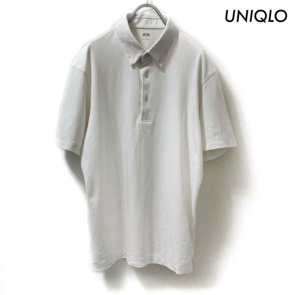 【送料無料】UNIQLO ユニクロ★エアリズム 半袖ポロシャツ ホワイト 白 メンズ