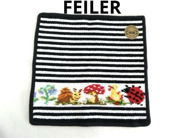 限定品【フェイラー】パウリストライプ ハンカチ ネイビー