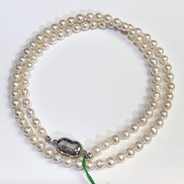 SV AKOYA アコヤ ベビーパール バロック ネックレス 4mm 天然 本真珠 レディース アクセサリー 新品