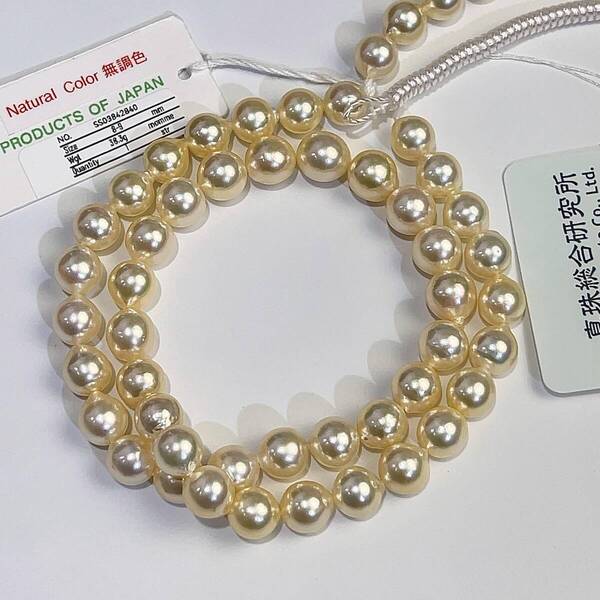 AKOYA ナチュラル 無調色 アコヤパール ネックレス ルース P8−9mm 天然 本真珠 レディース アクセサリー 新品