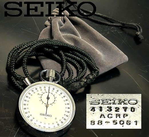 希少 SEIKO ストップウォッチ 88-5080 黒文字盤 ビンテージ 希少 SEIKO ストップウォッチ 88-5080 黒文字盤 ビンテージ