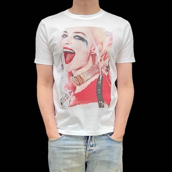 新品 ビッグプリント ハーレイクイン スーサイドスクワッド ジョーカー ヴィラン マーゴットロビー DC 映画 Tシャツ ユニセックス Mサイズ