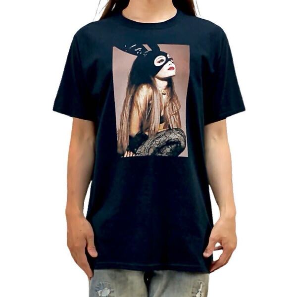 新品 アリアナグランデ デンジャラスウーマン セクシー ボンテージ バニーガール マスク アルバムジャケット Tシャツ ユニセックス Mサイズ