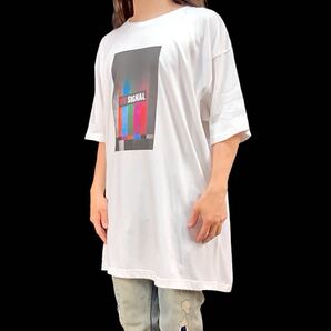 新品 NO SIGNAL ノーシグナル モニター テレビ 放送終了 テストパターン カラーパー グラフィティ ビッグ Tシャツ オーバーサイズ XXL(3L)
