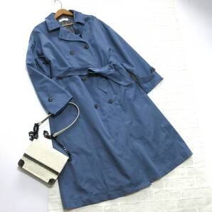 美品 送料込み SENSE OF PLACE by URBAN RESEARCH アーバンリサーチ ブルー ポリエステルタフタ ウォッシャブル ロング トレンチ コート