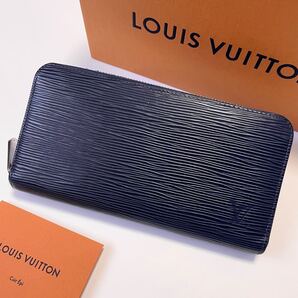★LOUIS VUITTON ルイヴィトン ジッピーウォレット エピ 長財布 紺 中古美品【鑑定済み 本物保証】