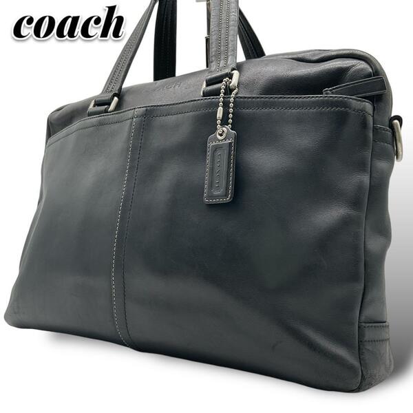 良品 COACH コーチ ビジネスバッグ ブリーフケース コミューター レザー