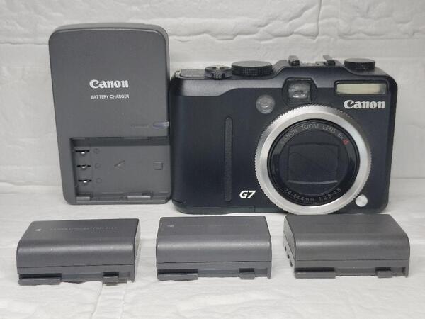訳アリ・ジャンク Canon PowerShot G7 デジタルカメラ バッテリー3個付 コンデジ コンパクトデジタルカメラ