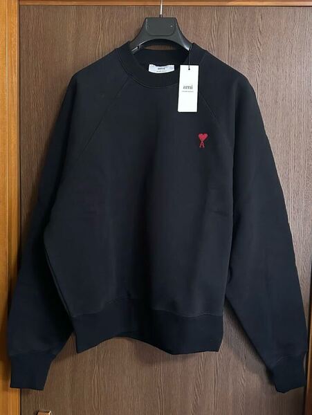 黒M新品 AMI Paris グラフィック ブランドロゴ スウェット シャツ アミ パリス メンズ ami alexandre mattiussi 長袖 トレーナー ブラック