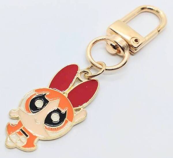 送料無料 パワーパフガール ミニ ブロッサム PPG キーリング キーホルダー アメリカン雑貨 スマアク