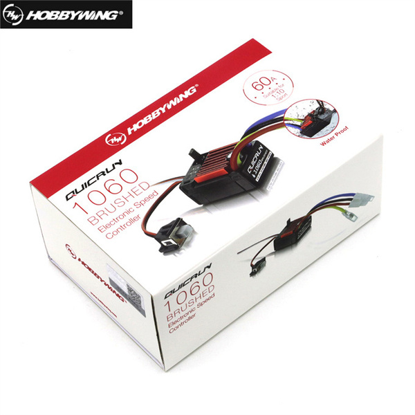 Hobbywing-防水電子スピードコントローラー、rcカー、quicrun、Brick、esc、1:10、1060、60a