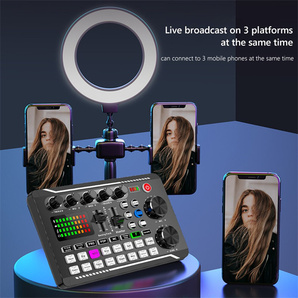 オーディオミキシングコンソールアンプライブ音楽ミキサーf998サウンドカードプロフェッショナルBluetooth対応スタジオレコード