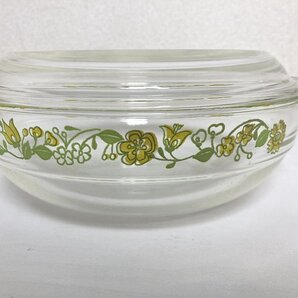 送料無料 ■ 未使用品 ハリオ オーブン 花柄 径20㎝ HARIO ハリオ 耐熱ガラス 容器 蓋付き キャセロール670 レトロ