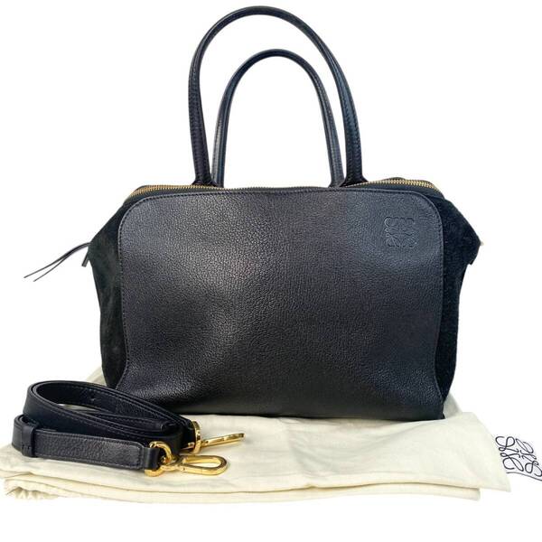 ロエベ LOEWE レディース メンズ ユニセックス 2way ボストン ショルダーバッグ ハンドバッグ スエード アナグラム