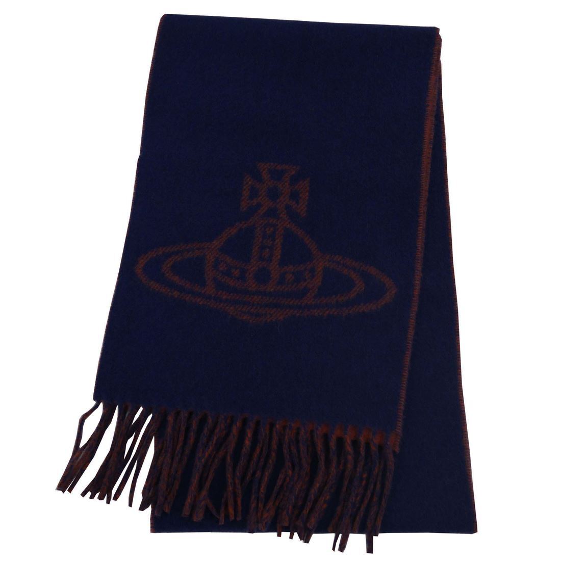 マフラー ヴィヴィアンウエストウッド 約25×185cm 24-81030006-W00ZH-K410/NAVY BLUE/7384/送料無料メール便