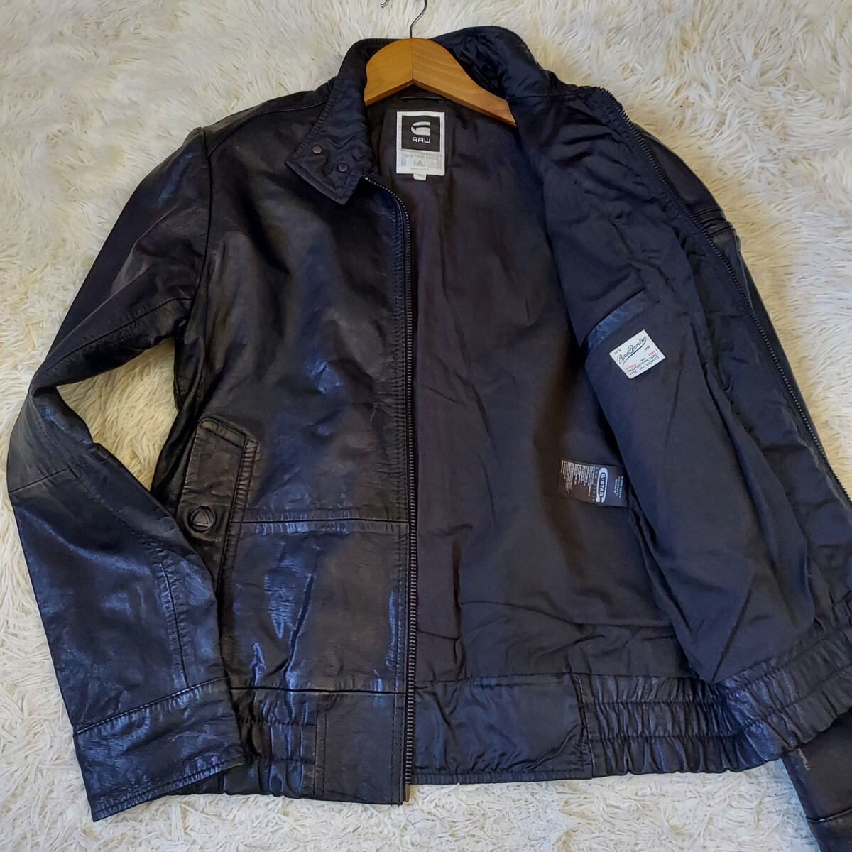 Yahoo!オークション -「G-STAR レザー ジャケット」(Mサイズ Yahoo!オークション -「G-STAR レザー ジャケット」(Mサイズ