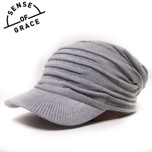 新品 SENSE OF GRACE ニットキャスケット フリーサイズ グレー