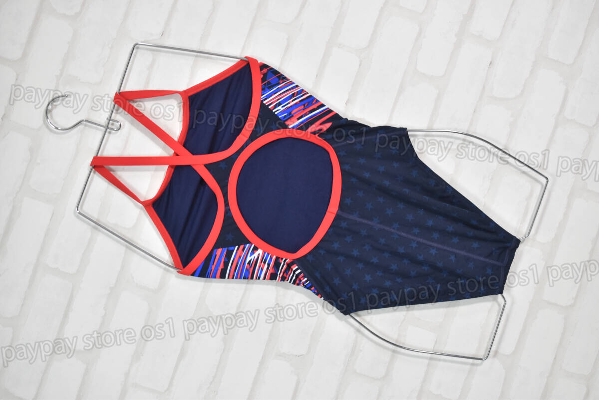 TYR ワンピース水着 ホワイト/ブルー　サイズL TYR レディース ティア トレーニング水着 レディース