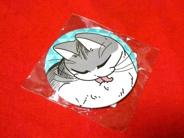 未開封 夜は猫といっしょ 75mm缶バッジ 毛づくろい キュルガ