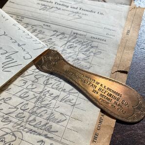 【ANTIQUES】ペーパーナイフ レターオープナー 真鍮 店舗什器 アンティーク インダストリアル US 店舗什器 古道具 vintage ヴィンテージ