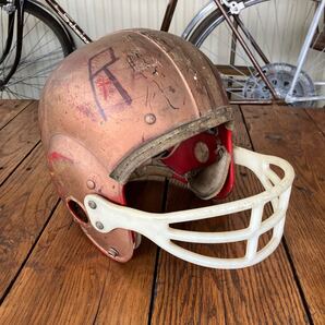 【ANTIQUES】 アメフトヘルメット 店舗什器 アンティーク 古着 US 店舗什器 古道具 vintage ヴィンテージ スポーツ 60s