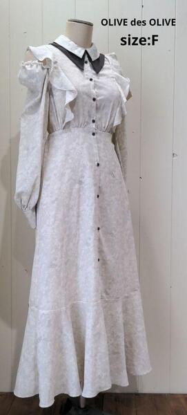 OLIVE des OLIVE オリーブデオリーブ 肩あき シャツワンピース