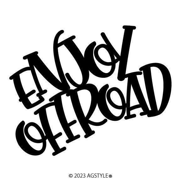 ゆうパケット送料無料 ENJOY OFFROAD オリジナルカッティングステッカー 4WD オフロード 四駆 SUV クロカン キャンプ CAMP 悪路 アウトドア