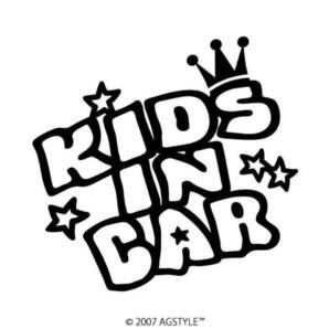 ゆうパケット送料無料 KIDS IN CAR オリジナル カッティングステッカー POP 可愛い キッズインカー 子供が乗っています サインステッカー