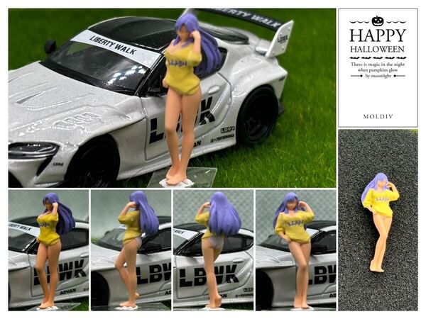 1/64 パンチラ少女 高校生 フィギュア トミカサイズ ジオラマ 精密塗装 ホットウィール MINI GT LBWK ミニカー