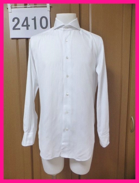 送料無料★MAKER'S SHIRT KAMAKURA・長袖ドレスシャツ 15-32・1/3 38-82 実寸S程度 白 最上級綿 鎌倉シャツメーカーズシャツカマクラ