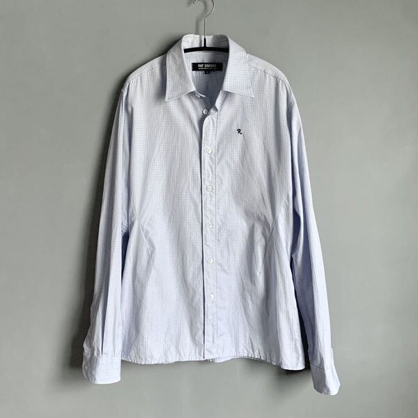 RAF SIMONS 03AW Closer期 R刺繍長袖シャツ ラフシモンズ レアアーカイブ ヴィンテージ