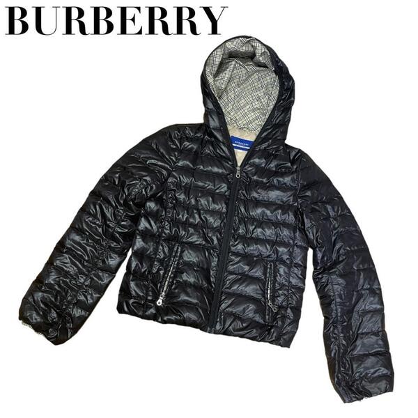 バーバリー Burberry ダウンジャケット 黒 ホースロゴ