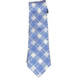 MADE IN ITALY製 DANIEL MILANO 1956 プリントシルクネクタイ ブルー ダニエル イタリア製